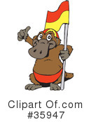 Platypus Clipart #35947 by Dennis Holmes Designs