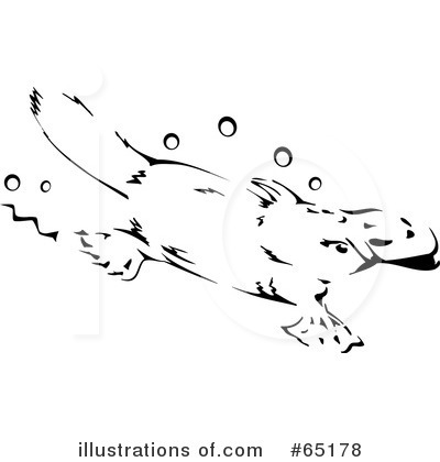 Royalty-Free (RF) Platypus Clipart Illustration by Dennis Holmes Designs - Stock Sample #65178