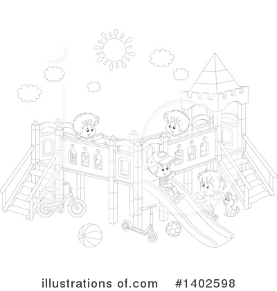 Royalty-Free (RF) Playground Clipart Illustration by Alex Bannykh - Stock Sample #1402598