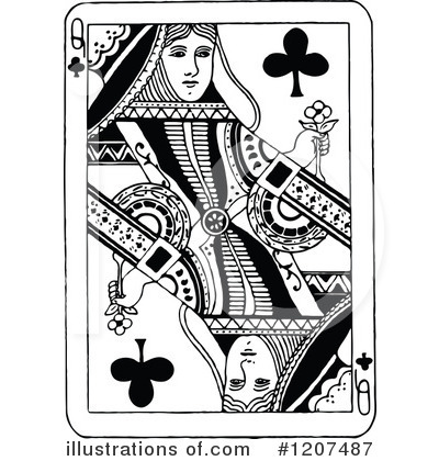 Royalty-Free (RF) Playing Card Clipart Illustration by Prawny Vintage - Stock Sample #1207487