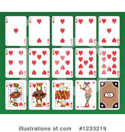 Royalty-Free (RF) Playing Cards Clipart Illustration by Frisko - Stock Sample #1233219