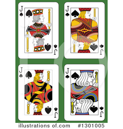 Royalty-Free (RF) Playing Cards Clipart Illustration by Frisko - Stock Sample #1301005
