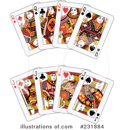 Royalty-Free (RF) Playing Cards Clipart Illustration by Frisko - Stock Sample #231884