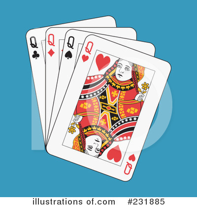 Royalty-Free (RF) Playing Cards Clipart Illustration by Frisko - Stock Sample #231885