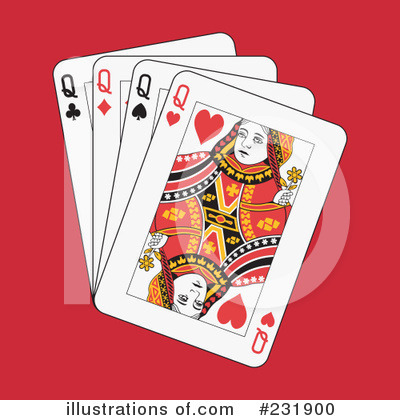 Royalty-Free (RF) Playing Cards Clipart Illustration by Frisko - Stock Sample #231900