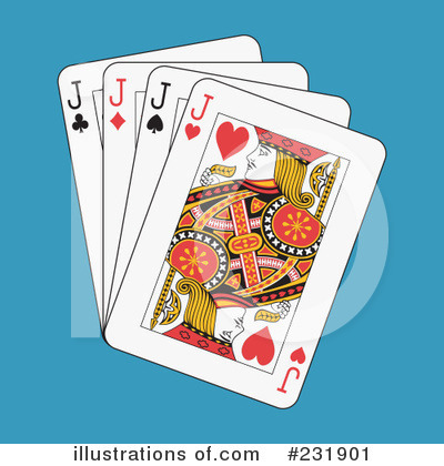 Royalty-Free (RF) Playing Cards Clipart Illustration by Frisko - Stock Sample #231901