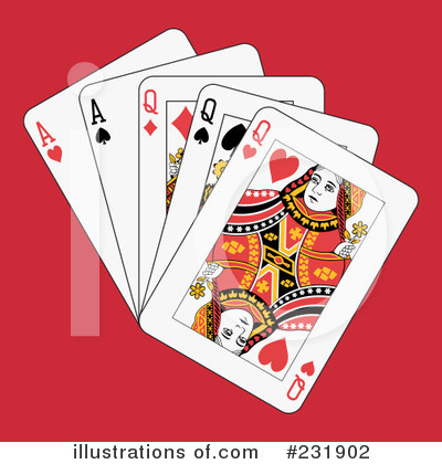 Royalty-Free (RF) Playing Cards Clipart Illustration by Frisko - Stock Sample #231902