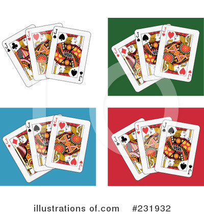 Royalty-Free (RF) Playing Cards Clipart Illustration by Frisko - Stock Sample #231932