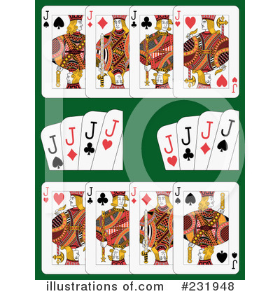 Royalty-Free (RF) Playing Cards Clipart Illustration by Frisko - Stock Sample #231948