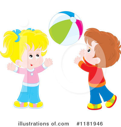 Royalty-Free (RF) Playing Clipart Illustration by Alex Bannykh - Stock Sample #1181946