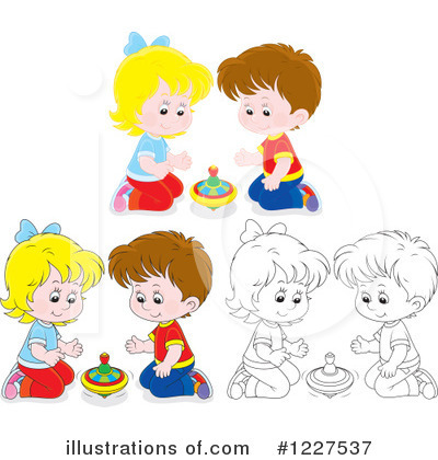 Royalty-Free (RF) Playing Clipart Illustration by Alex Bannykh - Stock Sample #1227537