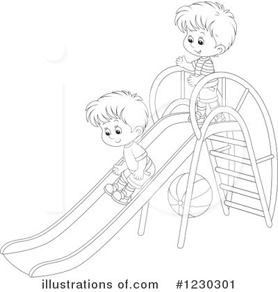 Royalty-Free (RF) Playing Clipart Illustration by Alex Bannykh - Stock Sample #1230301