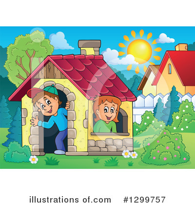 Royalty-Free (RF) Playing Clipart Illustration by visekart - Stock Sample #1299757