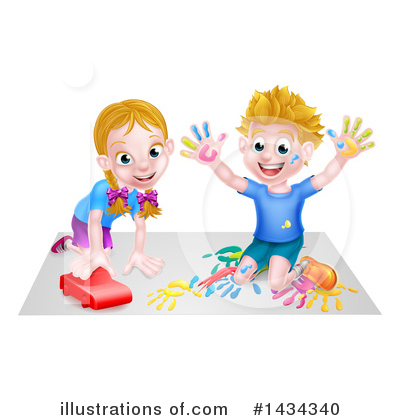 Royalty-Free (RF) Playing Clipart Illustration by AtStockIllustration - Stock Sample #1434340