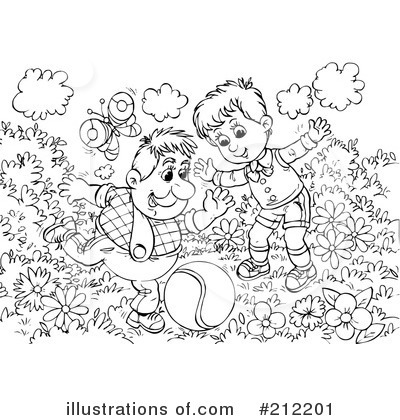 Royalty-Free (RF) Playing Clipart Illustration by Alex Bannykh - Stock Sample #212201