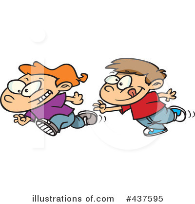 Royalty-Free (RF) Playing Clipart Illustration by toonaday - Stock Sample #437595