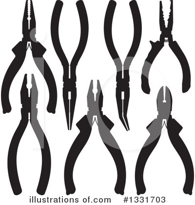 Royalty-Free (RF) Pliers Clipart Illustration by Any Vector - Stock Sample #1331703