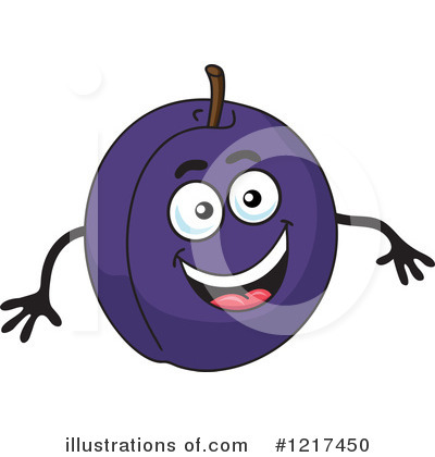 Royalty-Free (RF) Plum Clipart Illustration by Vector Tradition SM - Stock Sample #1217450