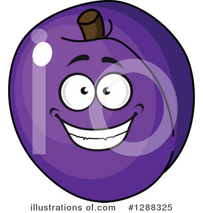 Royalty-Free (RF) Plum Clipart Illustration by Vector Tradition SM - Stock Sample #1288325