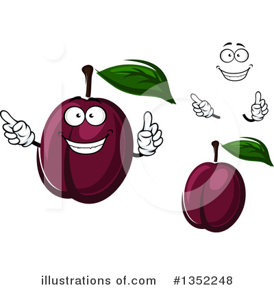 Royalty-Free (RF) Plum Clipart Illustration by Vector Tradition SM - Stock Sample #1352248