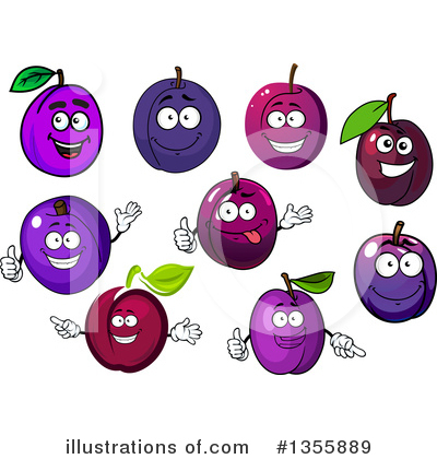 Royalty-Free (RF) Plum Clipart Illustration by Vector Tradition SM - Stock Sample #1355889