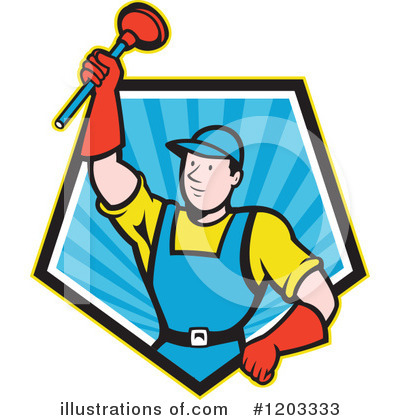 Royalty-Free (RF) Plumber Clipart Illustration by patrimonio - Stock Sample #1203333