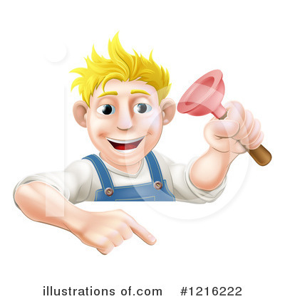 Royalty-Free (RF) Plumber Clipart Illustration by AtStockIllustration - Stock Sample #1216222