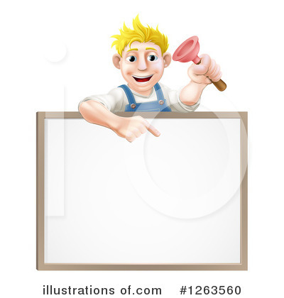 Royalty-Free (RF) Plumber Clipart Illustration by AtStockIllustration - Stock Sample #1263560