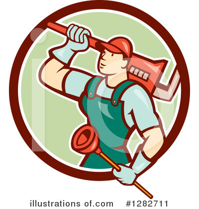 Royalty-Free (RF) Plumber Clipart Illustration by patrimonio - Stock Sample #1282711