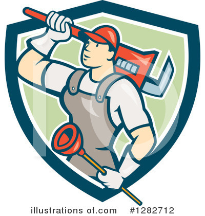Royalty-Free (RF) Plumber Clipart Illustration by patrimonio - Stock Sample #1282712