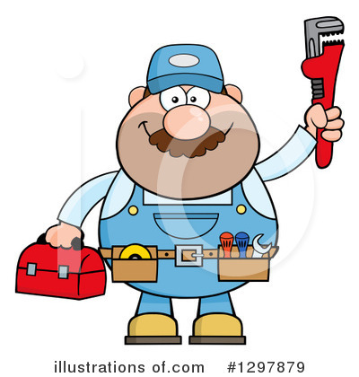 Royalty-Free (RF) Plumber Clipart Illustration by Hit Toon - Stock Sample #1297879