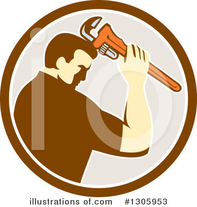 Royalty-Free (RF) Plumber Clipart Illustration by patrimonio - Stock Sample #1305953