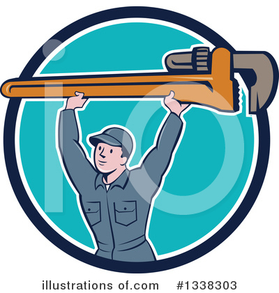 Royalty-Free (RF) Plumber Clipart Illustration by patrimonio - Stock Sample #1338303
