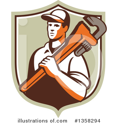 Royalty-Free (RF) Plumber Clipart Illustration by patrimonio - Stock Sample #1358294