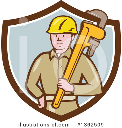 Royalty-Free (RF) Plumber Clipart Illustration by patrimonio - Stock Sample #1362509