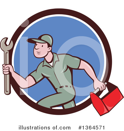 Royalty-Free (RF) Plumber Clipart Illustration by patrimonio - Stock Sample #1364571