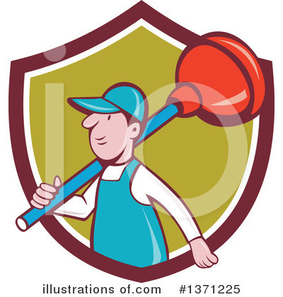 Royalty-Free (RF) Plumber Clipart Illustration by patrimonio - Stock Sample #1371225