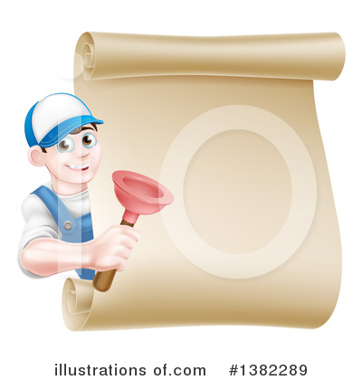 Royalty-Free (RF) Plumber Clipart Illustration by AtStockIllustration - Stock Sample #1382289