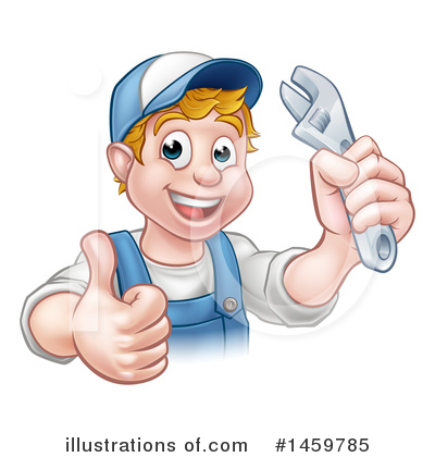 Royalty-Free (RF) Plumber Clipart Illustration by AtStockIllustration - Stock Sample #1459785