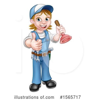 Royalty-Free (RF) Plumber Clipart Illustration by AtStockIllustration - Stock Sample #1565717