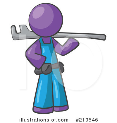 Royalty-Free (RF) Plumber Clipart Illustration by Leo Blanchette - Stock Sample #219546
