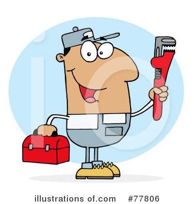 Royalty-Free (RF) Plumber Clipart Illustration by Hit Toon - Stock Sample #77806