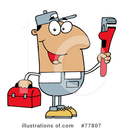 Royalty-Free (RF) Plumber Clipart Illustration by Hit Toon - Stock Sample #77807