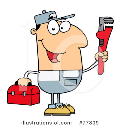 Royalty-Free (RF) Plumber Clipart Illustration by Hit Toon - Stock Sample #77809