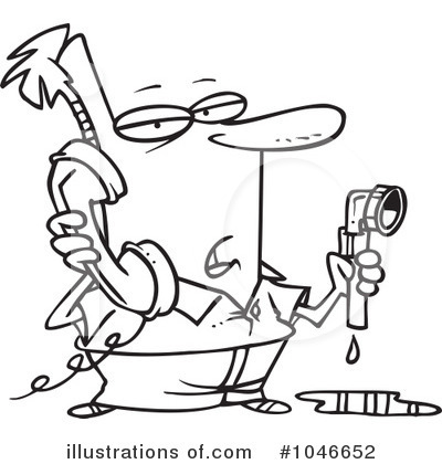 Royalty-Free (RF) Plumbing Clipart Illustration by toonaday - Stock Sample #1046652
