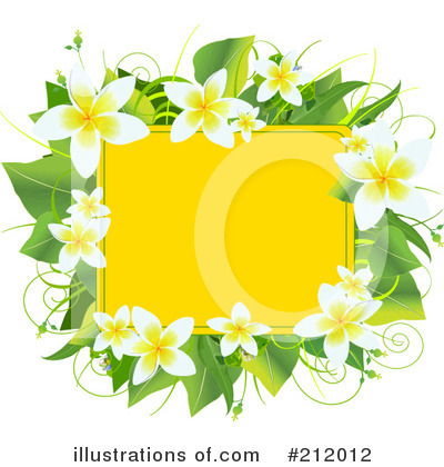 Royalty-Free (RF) Plumeria Clipart Illustration by Pushkin - Stock Sample #212012