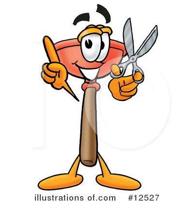 Royalty-Free (RF) Plunger Character Clipart Illustration by Mascot Junction - Stock Sample #12527