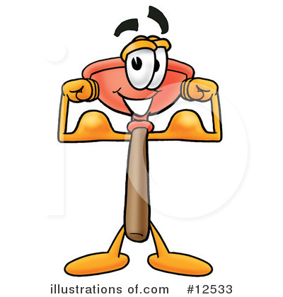 Royalty-Free (RF) Plunger Character Clipart Illustration by Mascot Junction - Stock Sample #12533