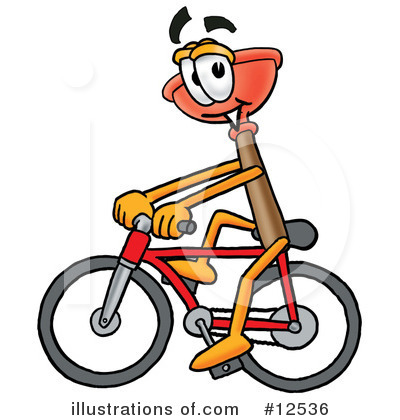 Bicyclist Clipart #12536 by Mascot Junction