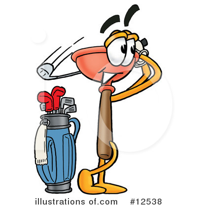 Royalty-Free (RF) Plunger Character Clipart Illustration by Mascot Junction - Stock Sample #12538